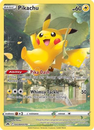Pikachu GG30/GG70 [Crown Zenith Galarian Gallery]  - Holofoil