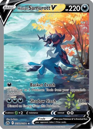 Hisuian Samurott V GG51/GG70 [Crown Zenith Galarian Gallery]  - Holofoil
