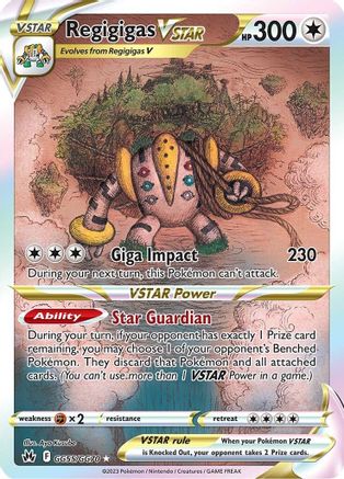 Regigigas VSTAR GG55/GG70 [Crown Zenith Galarian Gallery]  - Holofoil
