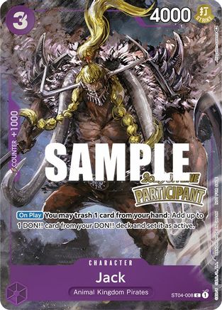 Jack (Offline Regional 2023) [Participant] (ST04-008)  [One Piece Promotion Cards] Foil