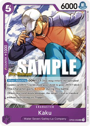 Kaku (OP03-059)  [Pillars of Strength Pre-Release Cards]