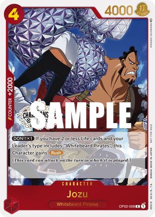 Jozu (Store Championship Participation Pack Vol. 2) (OP02-008)  [One Piece Promotion Cards] Foil