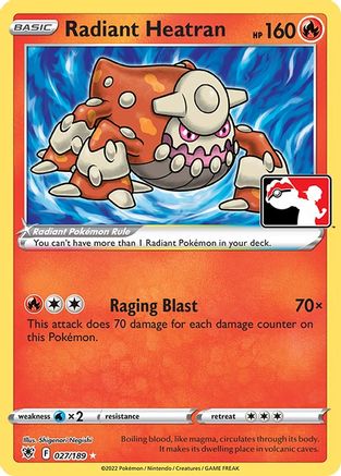 Radiant Heatran 027 [Prize Pack Series Cards]  - Holofoil