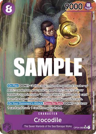 Crocodile (060) (Alternate Art) (OP04-060)  [Kingdoms of Intrigue] Foil