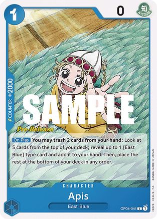 Apis (OP04-041)  [Kingdoms of Intrigue Pre-Release Cards]