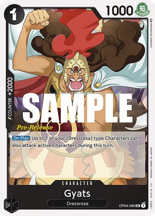 Gyats (OP04-080)  [Kingdoms of Intrigue Pre-Release Cards]