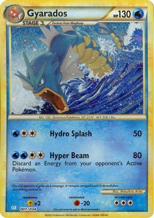 Gyarados 007/034 [Trading Card Game Classic]  - Holofoil