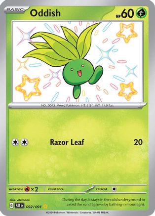 Oddish 092/091 [SV Paldean Fates]  - Holofoil