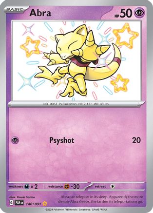 Abra 148/091 [SV Paldean Fates]  - Holofoil