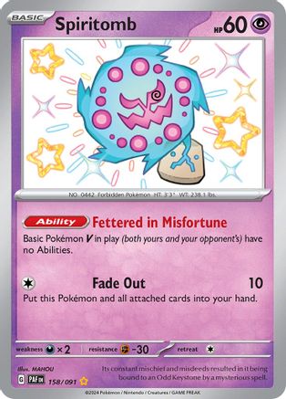 Spiritomb 158/091 [SV Paldean Fates]  - Holofoil