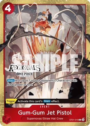 Gum-Gum Jet Pistol (Online Regional 2024) [Participant] (ST01-015)  [One Piece Promotion Cards] Foil