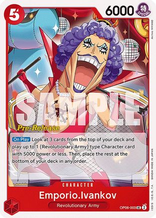 Emporio.Ivankov (OP06-003)  [Wings of the Captain Pre-Release Cards]
