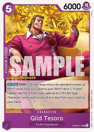Gild Tesoro (OP06-071)  [Wings of the Captain Pre-Release Cards]