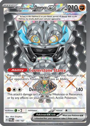 Cornerstone Mask Ogerpon ex 199/167 [SV06 Twilight Masquerade]  - Holofoil