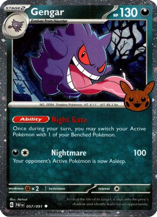 Gengar (Cosmos Holo) 057/091 [Trick or Trade BOOster Bundle 2024]  - Holofoil