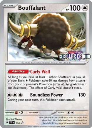 Bouffalant 136 [SV Scarlet & Violet Promo Cards]  - Holofoil