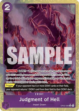 Judgment of Hell (Alternate Art) (OP02-089)  [Premium Booster -The Best-] Foil