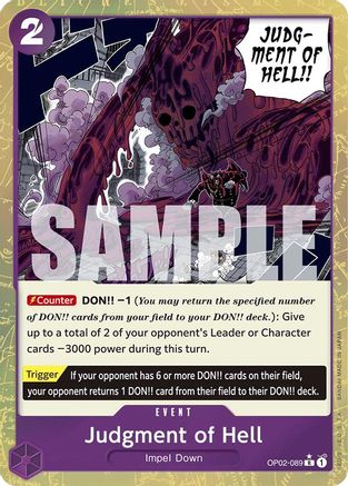 Judgment of Hell (Textured Foil) (OP02-089)  [Premium Booster -The Best-] Foil