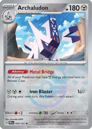 Archaludon (Master Ball Pattern) 070/131 [SV Prismatic Evolutions]  - Holofoil