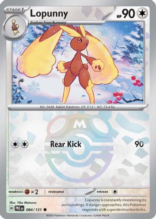 Lopunny (Master Ball Pattern) 084/131 [SV Prismatic Evolutions]  - Holofoil