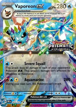 Vaporeon ex 023/131 [Miscellaneous Cards & Products]  - Holofoil