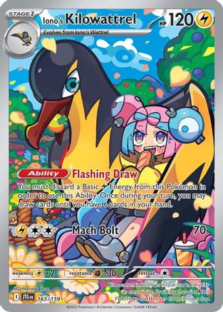 Iono's Kilowattrel 163/159 [SV09 Journey Together]  - Holofoil