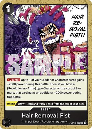 Hair Removal Fist (OP12-098)  [Legacy of the Master Release Event Cards]