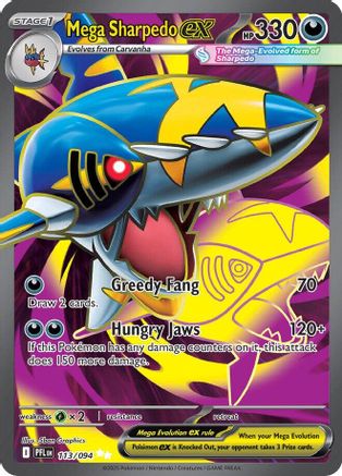 Mega Sharpedo ex 113/094 [ME02 Phantasmal Flames]  - Holofoil