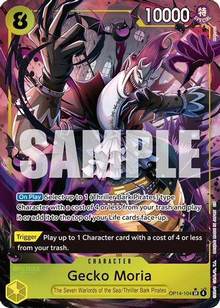 Gecko Moria - OP14-104 (Alternate Art) (OP14-104)  [The Azure Sea's Seven] Foil