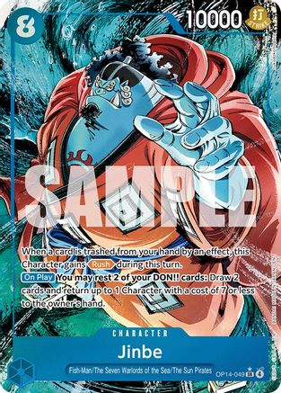 Jinbe - OP14-049 (Alternate Art) (OP14-049)  [The Azure Sea's Seven] Foil