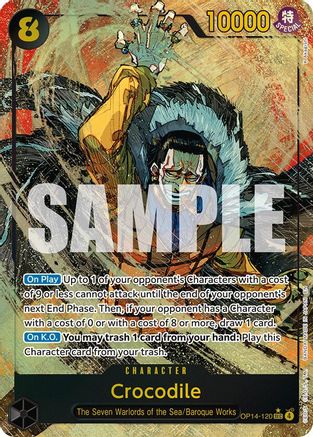 Crocodile - OP14-120 (Alternate Art) (OP14-120)  [The Azure Sea's Seven] Foil