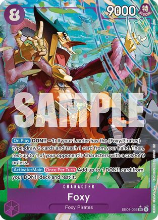 Foxy (Alternate Art) (EB04-036)  [The Azure Sea's Seven] Foil