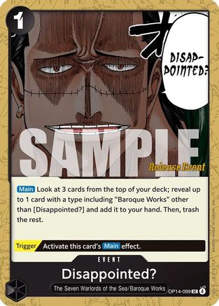 Disappointed? (OP14-099)  [The Azure Sea's Seven Release Event Cards]