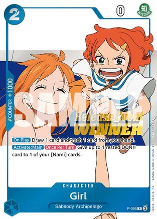 Girl (OP14 Release Event Winner) (P-096)  [One Piece Promotion Cards] Foil