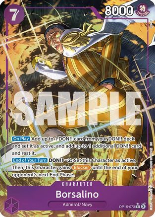 Borsalino (Alternate Art) (OP16-073)  [The Time of Battle] Foil