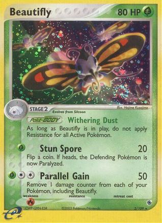 Beautifly 002/109 [Ruby and Sapphire]  - Holofoil