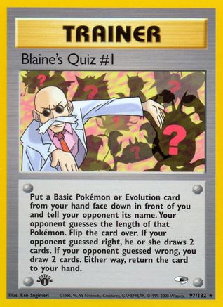 Blaine's Quiz #1 097/132 [Gym Heroes]  - 1st Edition
