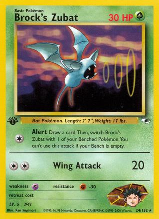 Brock's Zubat (24) 024/132 [Gym Heroes]  - 1st Edition