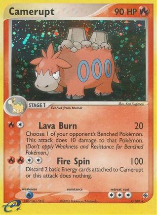 Camerupt 004 [Ruby and Sapphire]  - Reverse Holofoil