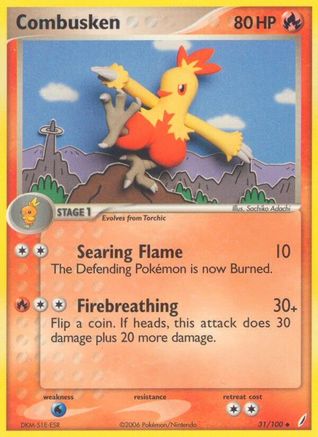 Combusken 031/100 [Crystal Guardians]  - Reverse Holofoil