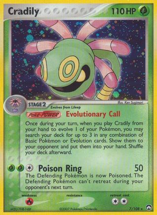 Cradily 007 [Power Keepers]  - Holofoil