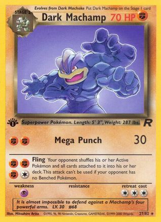 Dark Machamp (27) 027/82 [Team Rocket]  - 1st Edition