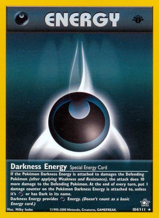 Darkness Energy 104/111 [Neo Genesis]  - 1st Edition