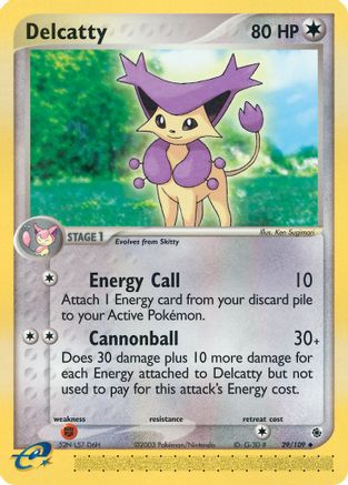 Delcatty 029/109 [Ruby and Sapphire]  - Reverse Holofoil