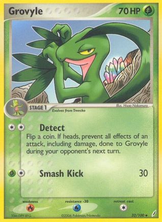 Grovyle 032/100 [Crystal Guardians]  - Reverse Holofoil