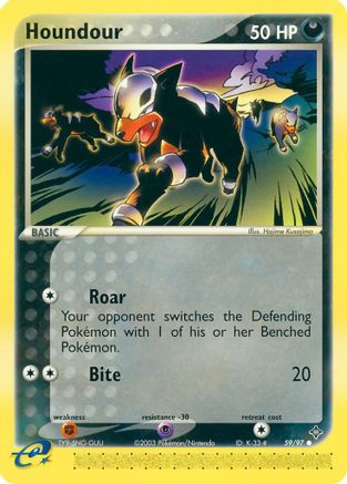 Houndour 059/97 [Dragon]  - Reverse Holofoil