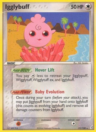 Igglybuff 021/100 [Crystal Guardians]  - Reverse Holofoil