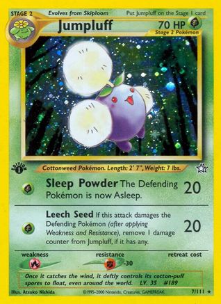 Jumpluff 007/111 [Neo Genesis]  - 1st Edition Holofoil