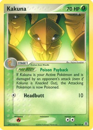 Kakuna 036/112 [FireRed & LeafGreen]  - Reverse Holofoil