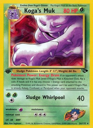 Koga's Muk 026/132 [Gym Challenge]  - 1st Edition
